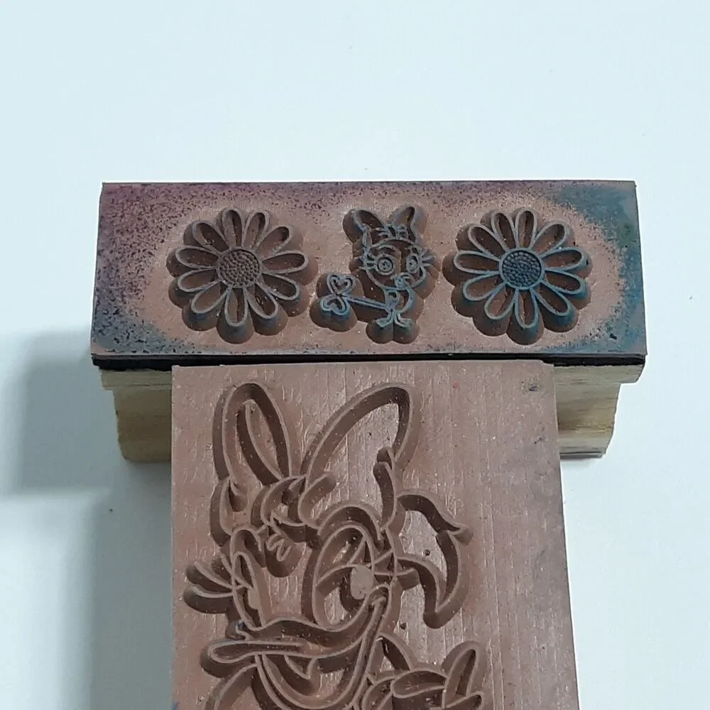 Lot of 3 Disney Rubber Stamps Daisy Duck Flower Ribbbons Bows Animals Crafting